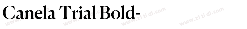 Canela Trial Bold字体转换